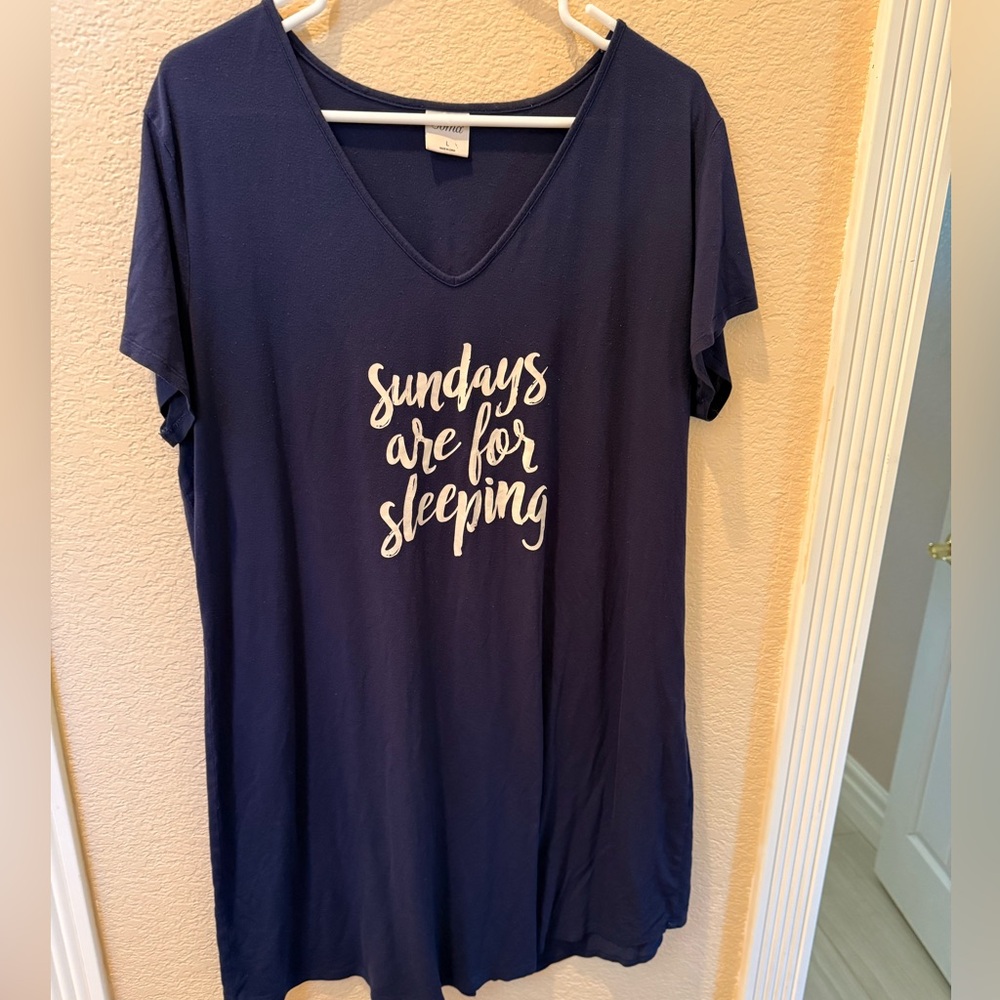 Navy Blue Women's Night Shirt